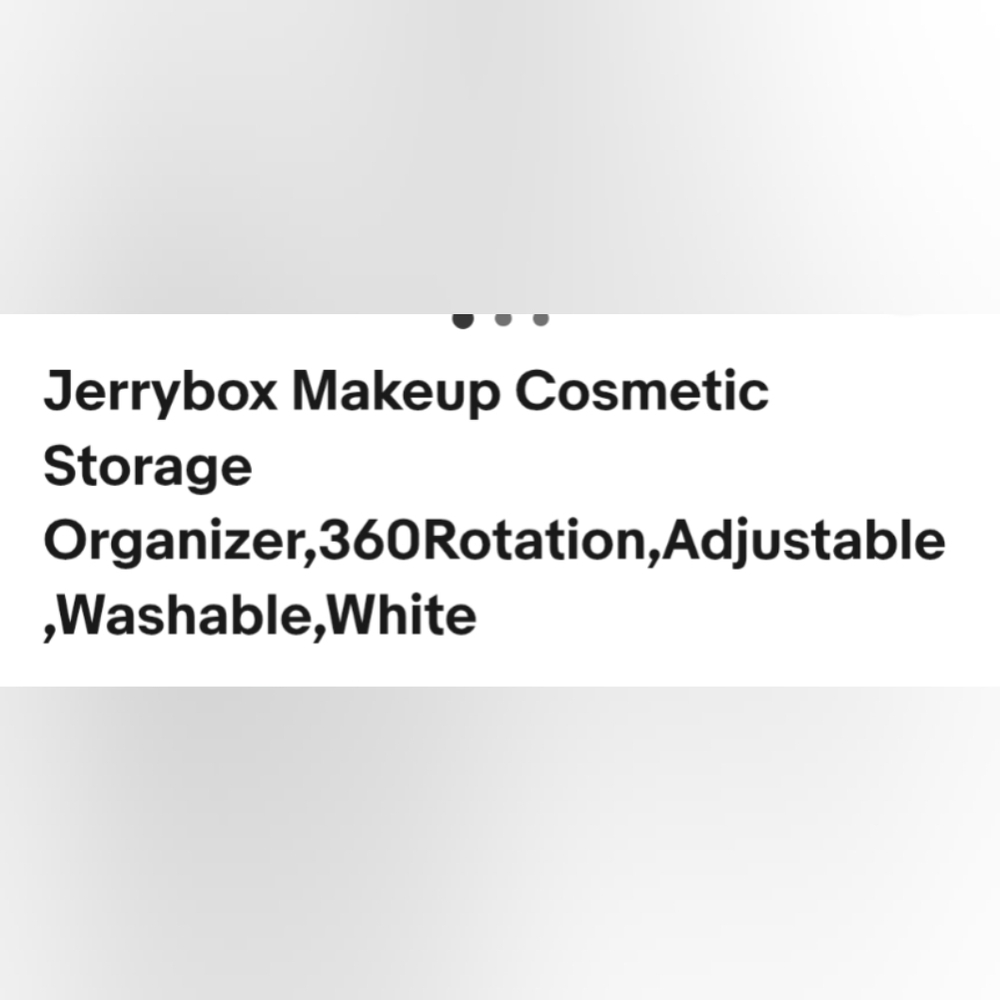 WHITE Cosmetic Organizer with 360° Rotation - Picture 5 of 5